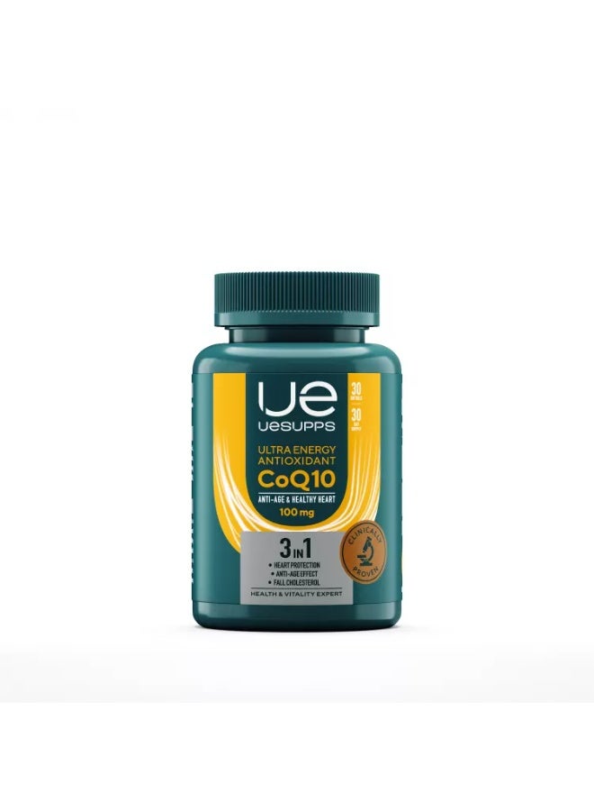جي ام بي مضاد الأكسدة CoQ10 بتركيز 100 ملغ، طاقة فائقة، 30 كبسولة هلامية - Image 3