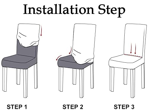 XMNTG XMNTG Set of 6 Merry Christmas Christmas Chair Slipcovers Presents Printed Chair Covers Christmas Decor Removable Chair Covers Non Slip Washable Furniture Protector for Dining Room Kitchen  - Image 5