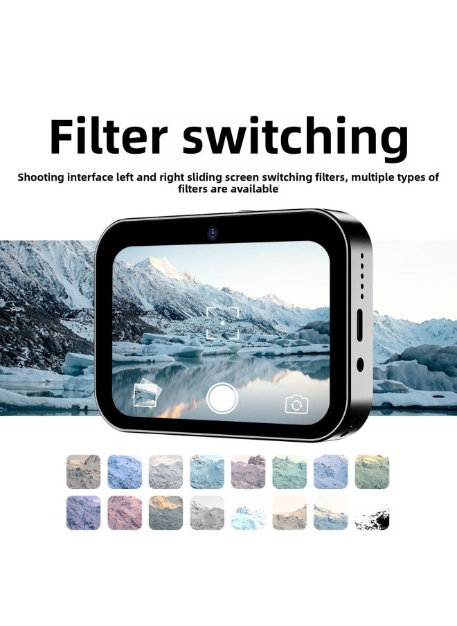 Generic D6 Three Camera CCD HD Digital Camera Movie Music Smart Camera Touch Screen Student Card Camcorder-Body Color:D6 Gold Standard + Card Reader Otg Headphone Cable  - Image 5