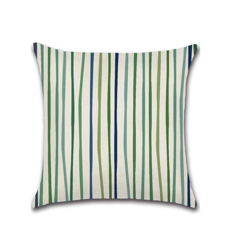 Barakah Outdoor Decorative Cushion Covers 45x45 cm Waterproof Pillow Covers Tropical Leaf Outdoor Cushions Patio Garden Geometric Pillowcases for Bench Sofa Home Decor Set of 4 - Image 4