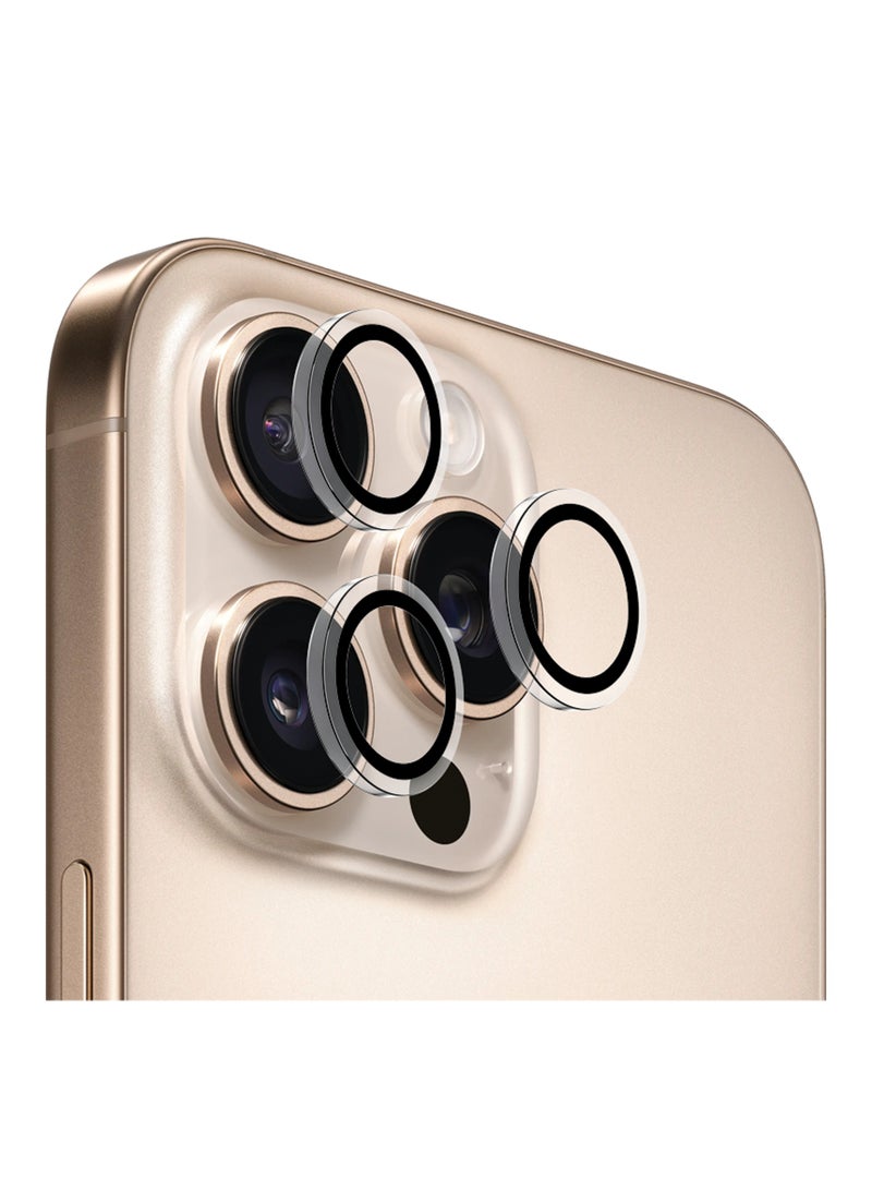 واقي عدسات كاميرا Grabit لهواتف iPhone 16 Pro / iPhone 16 Pro Max، زجاج مقوّى بدرجة 9H، غطاء حماية للكاميرا مع حلقات معدنية منفصلة، مناسب لـ iPhone 16 Pro مقاس 6.3 بوصة و iPhone 16 Pro Max مقاس 6.7 بوصة