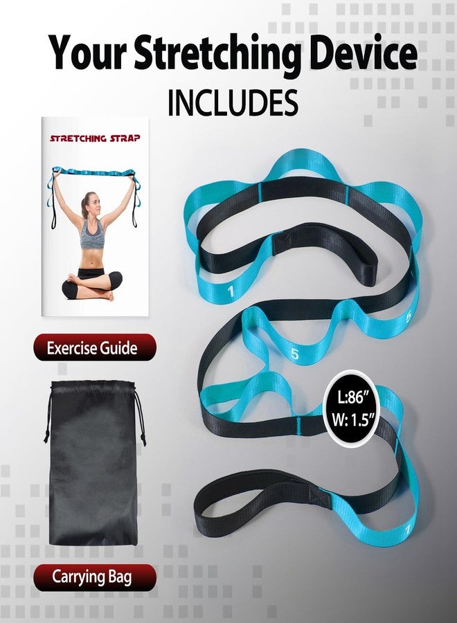 Acozycoo Stretching Strap with 10 Loops-Yoga Strap for Physical Therapy,Home Workout,Pilate & Flexibility Training,Non Elastic Exercise Stretch Band for Hamstring,Leg Stretcher Belt,Flexibility Fascia - Image 2