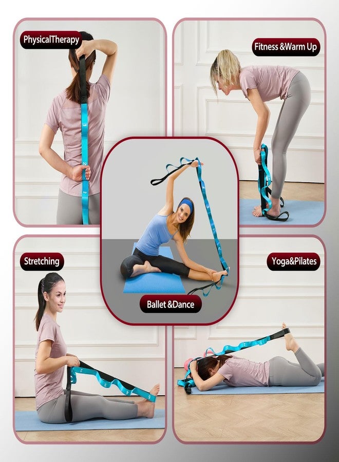 Acozycoo Stretching Strap with 10 Loops-Yoga Strap for Physical Therapy,Home Workout,Pilate & Flexibility Training,Non Elastic Exercise Stretch Band for Hamstring,Leg Stretcher Belt,Flexibility Fascia - Image 4