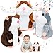 Motionchic 3 Pcs Talking Hamster Repeats What You Say Interactive Stuffed Plush Animal Hamster Toys Talking Mouse Toys for Kids Birthday Wedding Graduation Gifts Boys Girls Early Learning - Image 2