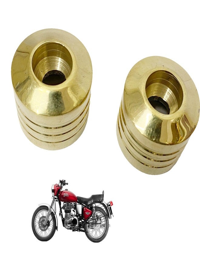 Ozango Bike Antique Desgin Plain Handle Bar Weight Handlebar Weight Pure Brass Golden Suitable for RE Electra Twin Spark - Image 1