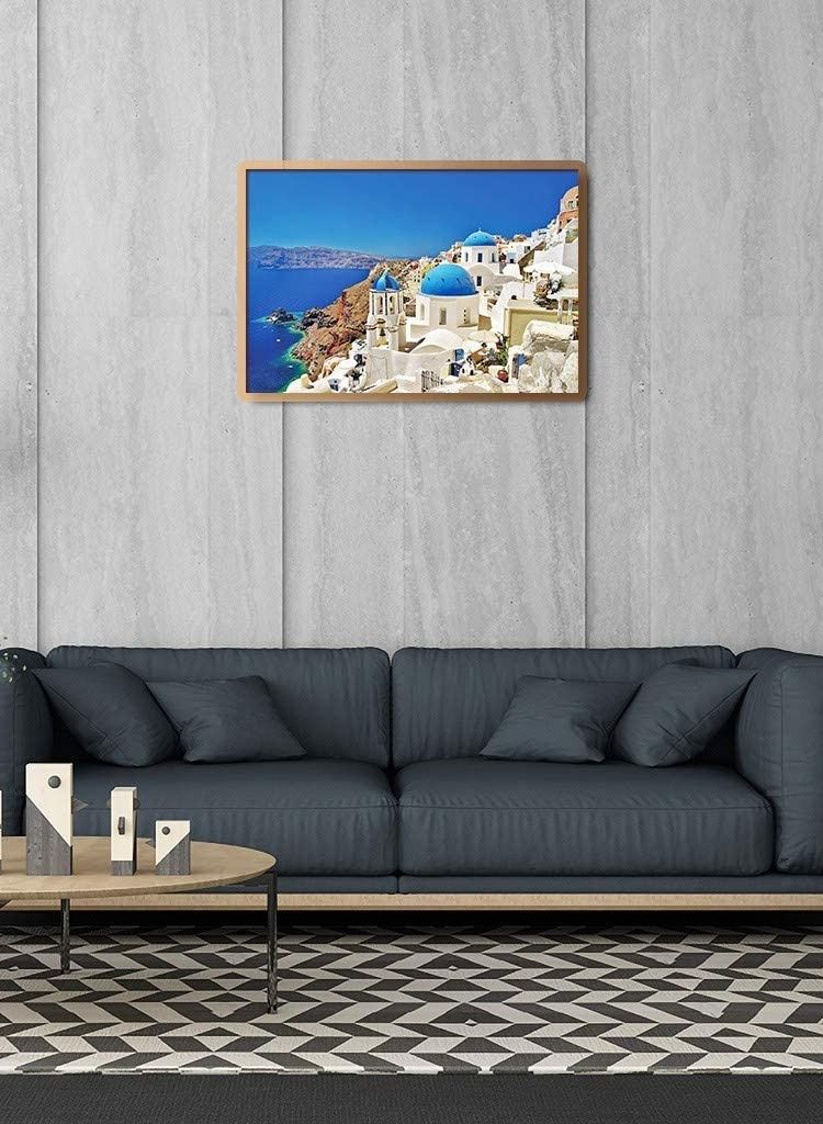 ألغاز 1000 قطعة للبالغين لغز المنظر الطبيعي لسانتوريني في بحر إيجه الحالم في اليونان 30 × 20 بوصة لعبة لغز هدية ممتعة لعبة عائلية لعبة لغز كبيرة عمل فني - Image 5