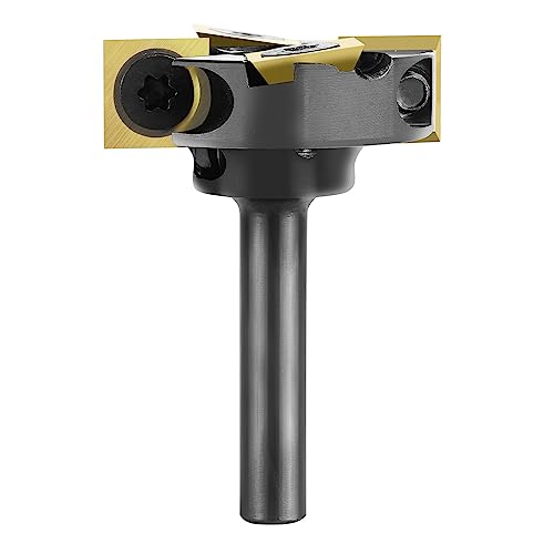 SpeTool 2+2 Flute Slab Flattening Router Bit 1/4" Shank, 1-1/4" Cutting Dia Carbide Insert Spoilboard Surfacing Bit with ATS Coating for Softwood, Hardwood, MDF - Image 4
