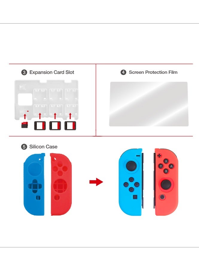 DOBE Dobe 7 In 1 Protective Kit for Nintendo Switch TNS-1749  - Image 5