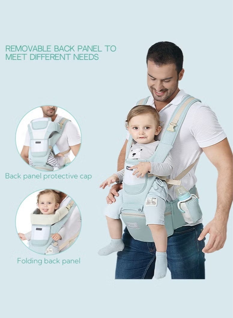 Multifunctional Ergonomic Infant Carriers with Hip Seat Waist Stool and Storage Box for Breastfeeding, Newborn to Toddler 0-48 Months - Image 2