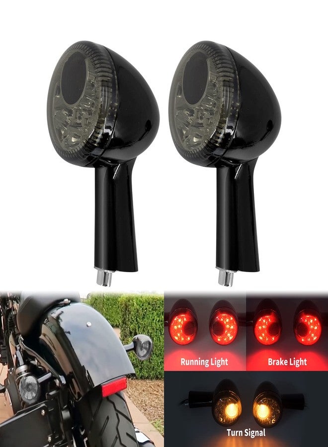 HDBUBALUS مصباح إشارة انعطاف خلفي LED من HDBUBALUS، مصباح فرامل، مناسب لدراجات هارلي سبورتستر XL883 وXL1200 موديلات 1992-2022، هيكل أسود وعدسة دخانية - Image 2
