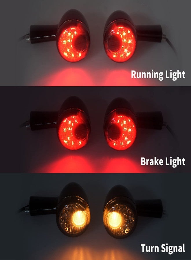HDBUBALUS مصباح إشارة انعطاف خلفي LED من HDBUBALUS، مصباح فرامل، مناسب لدراجات هارلي سبورتستر XL883 وXL1200 موديلات 1992-2022، هيكل أسود وعدسة دخانية - Image 3