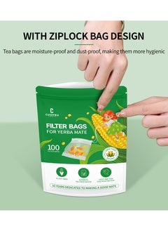 CUOPRU Corn fiber tea filter bag, disposable tea bag, with drawstring and tea bag holder, safe, natural and biodegradable, suitable for brewing coffee or tea, 8*10cm (3.15*3.94inch),200pcs  - Image 5