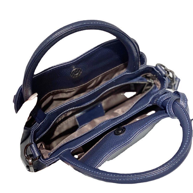 First-Layer Cowhide Genuine Leather Women'S Bag 2025 Gemstone Bag Handbag Crossbody Bag Commuter Bag Artistic Style Bucket Bag - Image 5