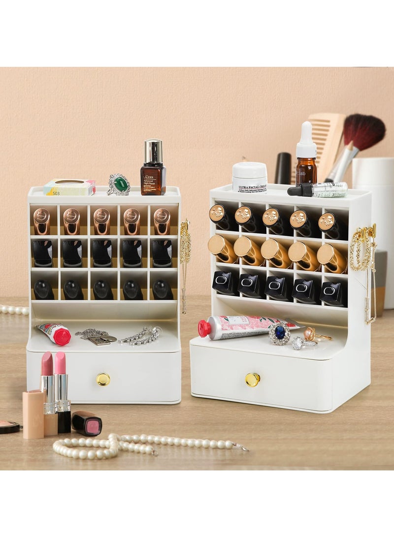 SYOSI 2 Pack Lipstick Organizer, Desktop Compact Makeup Storage for Vanity, Bathroom Counter, Dresser, Holds Lip Gloss, Cosmetics, Jewelry, Hair Accessories - Image 3