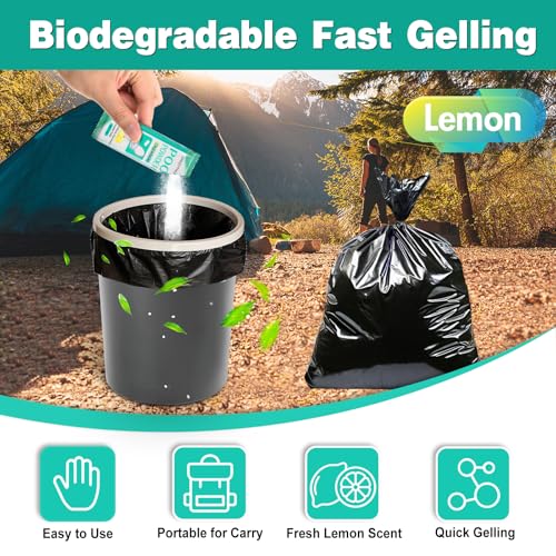 CRAZYTHUR Portable Toilet Gel, Poo Powder for Portable Toilet, Poo Powder for Portable Toilets, Camping Toilets Gel, Pee Powders for Outdoor Camping and Hiking - Image 3