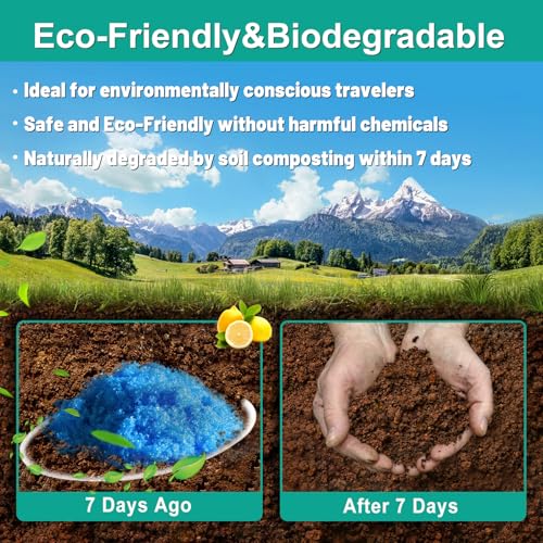 CRAZYTHUR Portable Toilet Gel, Poo Powder for Portable Toilet, Poo Powder for Portable Toilets, Camping Toilets Gel, Pee Powders for Outdoor Camping and Hiking - Image 5