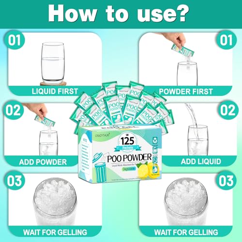 CRAZYTHUR Portable Toilet Gel, Poo Powder for Portable Toilet, Poo Powder for Portable Toilets, Camping Toilets Gel, Pee Powders for Outdoor Camping and Hiking - Image 4