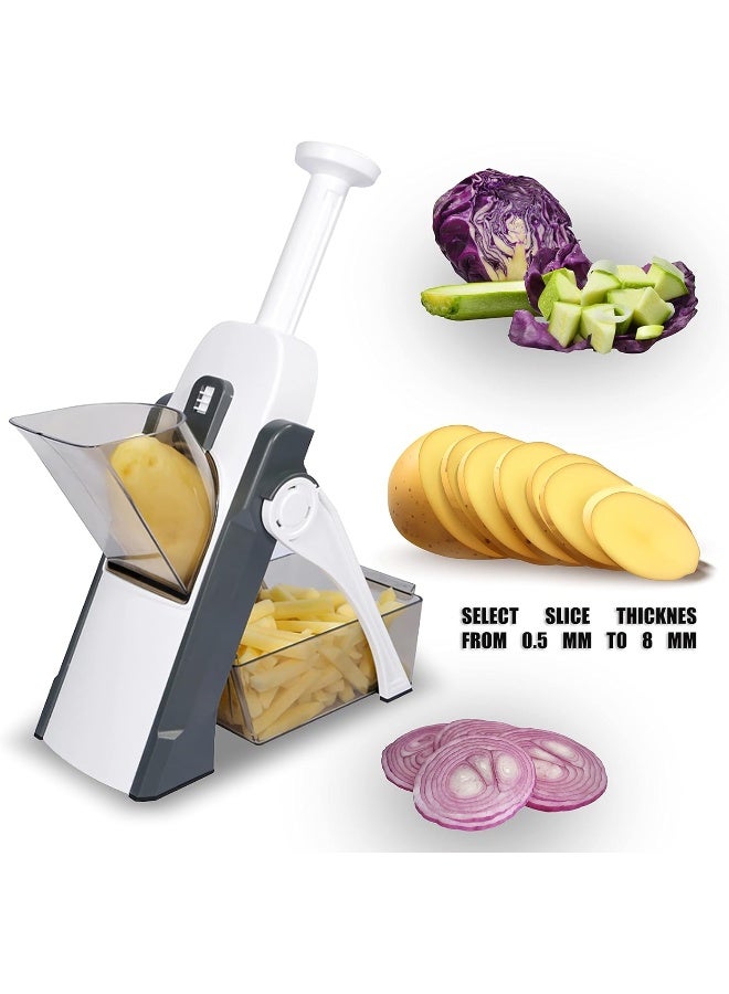 Vegetable cutter mandoline slicer adjustable slicer fruit cutter salad cutter salad slicer potato food chopper french fries cutter fruit slicer vegetable chopper  - Image 1