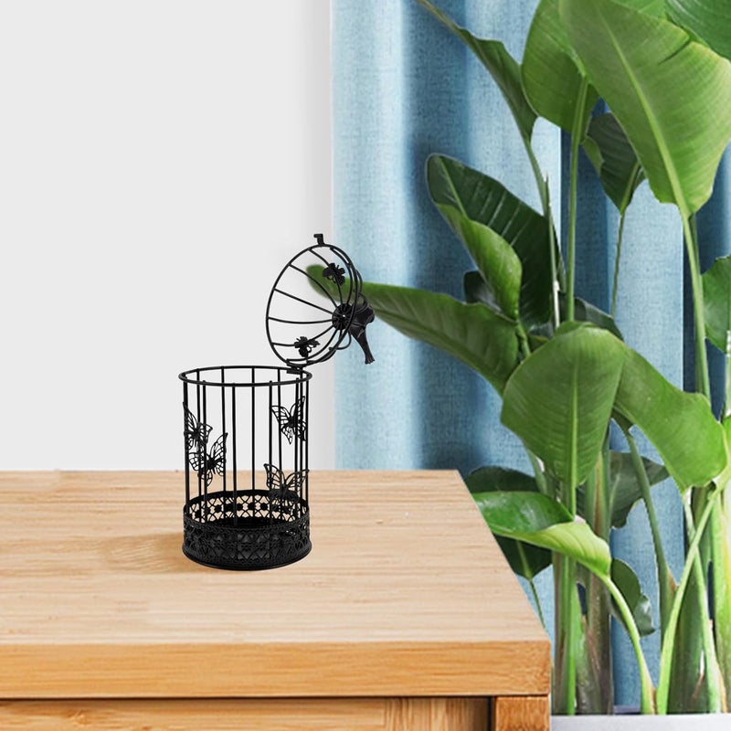 PRETYZOOM Decorative Birdcage Candle Holder Black Vintage Tealight Lantern for Home Wedding Easter Candle Centerpieces Reception Fireplace Holiday - Image 4