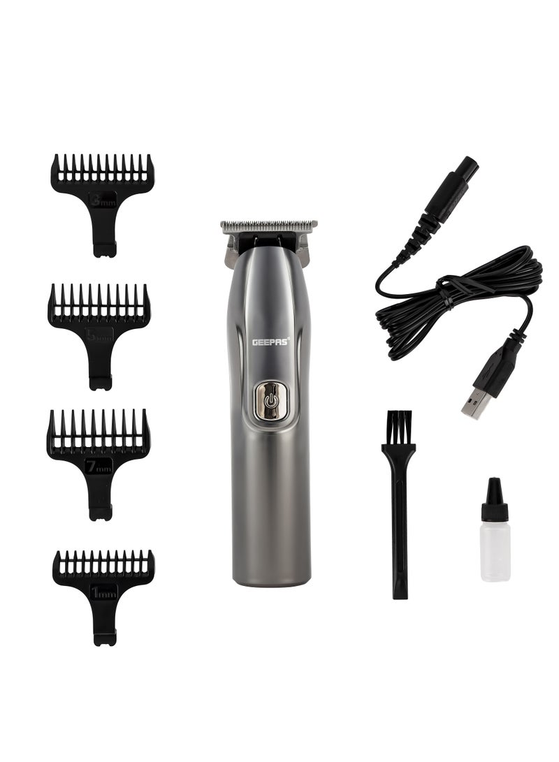Geepas Rechargeable Hair and Beard Trimmer- GTR57509/ with High-Capacity Li-ion Battery and 180 min Working Time/ Waterproof IPX7/ Cordless Operation, Perfect for Home and Saloon - Image 1