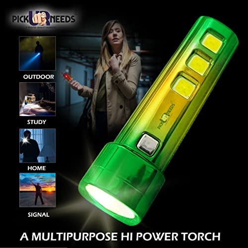 Pick Ur Needs 5 in 1 Bright LED 25W Mini Torch Light Home Emergency Lamp Flashlight Built-in Battery USB Rechargeable - Image 4