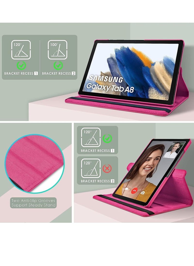 حافظة متوافقة مع Galaxy Tab A8 10.5" (SM-X200/X205/X207)، حافظة Galaxy Tab A8 بحجم 10.5 بوصة، حافظة جلدية قابلة للدوران 360° مع خاصية النوم/الاستيقاظ التلقائي لطراز Tab A8 2022 - Image 3