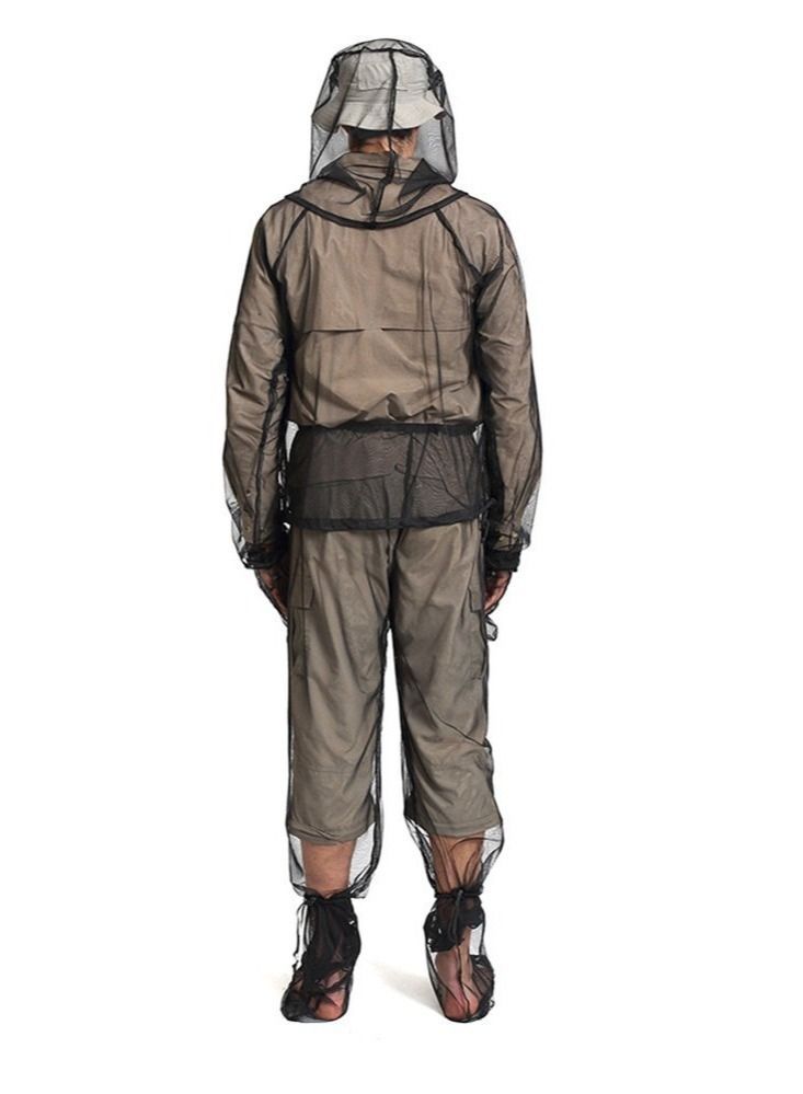 Generic 4 Piece Mosquito Net Suit Stay Protected from Mosquitoes Lightweight Breathable Mesh Clothing for Men Women Ideal Fishing Hiking Camping Farming and Gardening - Image 5