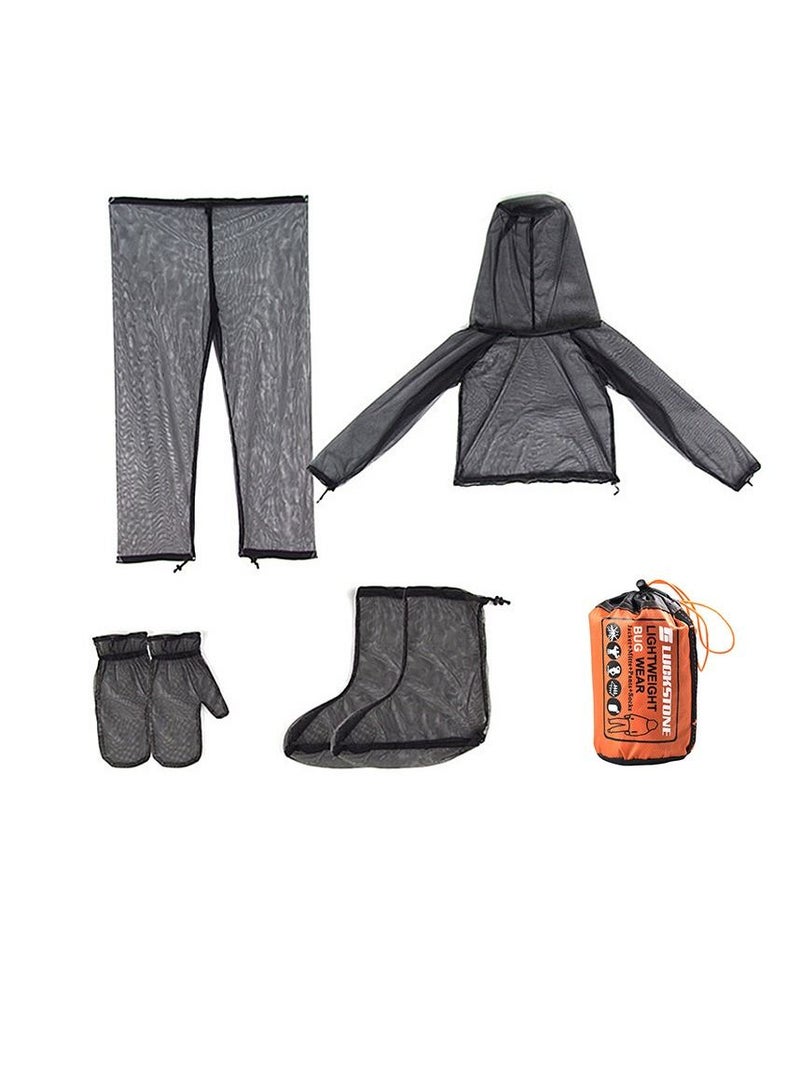 Generic 4 Piece Mosquito Net Suit Stay Protected from Mosquitoes Lightweight Breathable Mesh Clothing for Men Women Ideal Fishing Hiking Camping Farming and Gardening - Image 3