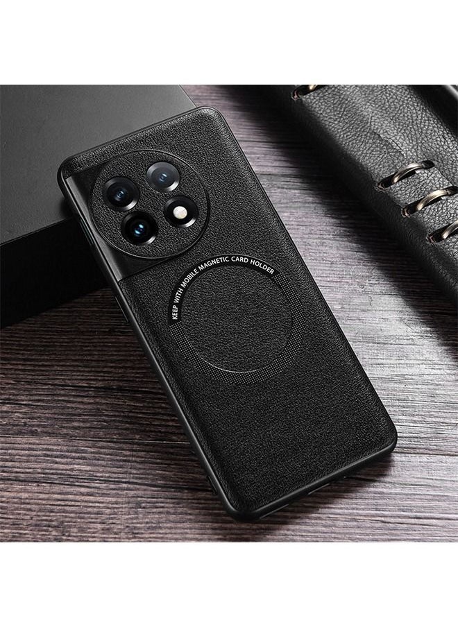 Generic - OnePlus 11 5G Case Cover Phone Accessories with Anti-drops Anti-fingerprints Camera Protection Magsafe Magnetic Wireless Charging Back Protective Cover Compatible with OnePlus 11  Black - Image 1