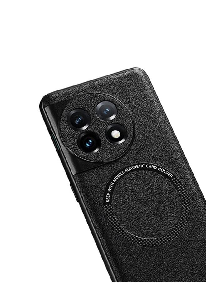 Generic - OnePlus 11 5G Case Cover Phone Accessories with Anti-drops Anti-fingerprints Camera Protection Magsafe Magnetic Wireless Charging Back Protective Cover Compatible with OnePlus 11  Black - Image 1