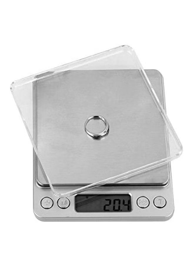 Generic - Digital Weighing Scale Machine 2000 Gram Silver 14x11x5cm - Image 1