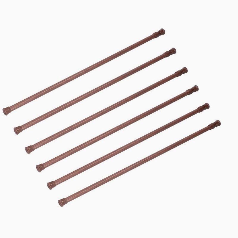 6 Pack Cupboard Bars Tension Rods 11820 Inches Spring Tensions Rods Steel Adjustable Tension Curtain Rod Shower Rod Closet Rod Window Rods