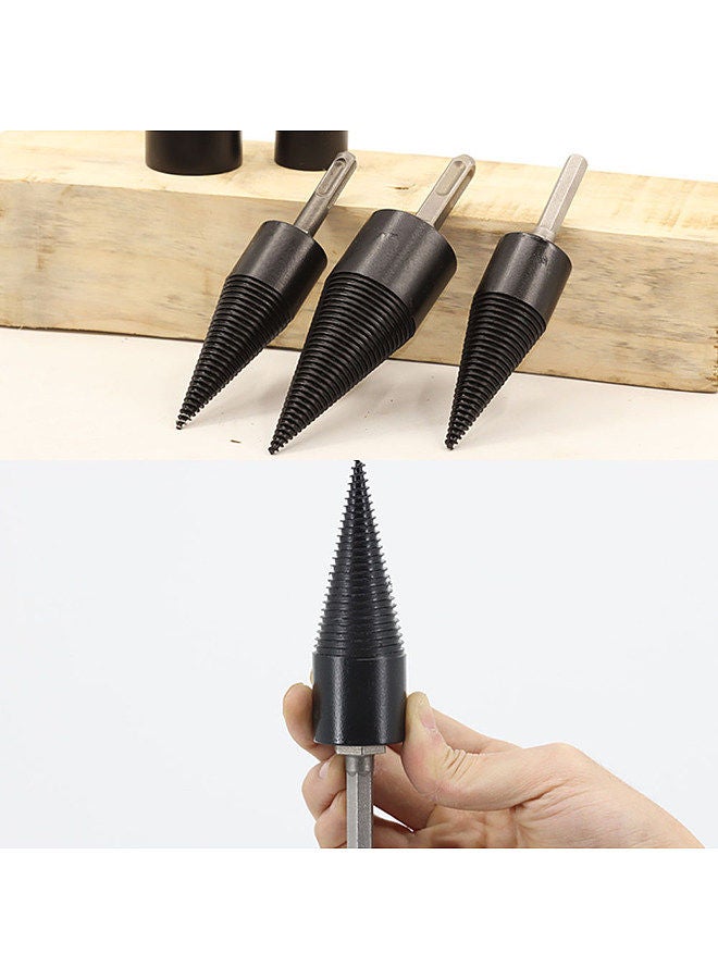 Firewood Chop Drill Bit Wood Splitting Tool Cone Log Splitters Electric Timber Breaking Machine Firewood Chopper Breaker Bits Accessory