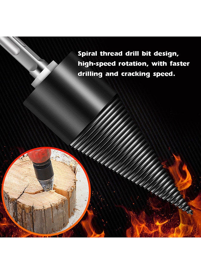 Firewood Chop Drill Bit Wood Splitting Tool Cone Log Splitters Electric Timber Breaking Machine Firewood Chopper Breaker Bits Accessory