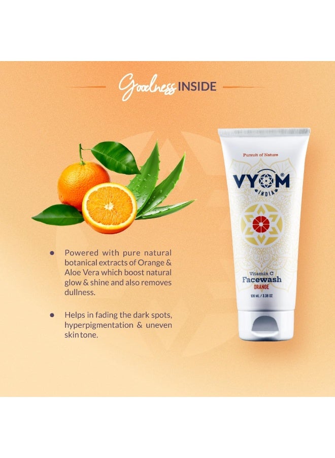 VYOM India Body Care Combo Anti Hairfall Shampoo(250ml) + Detox Body Wash(250ml) + Rose Water Spray(100ml) + Vitamin C Face Wash(100ml) For All Skin Type, Certified Purely Organic & Plant Based - Pack of 4 - Image 5
