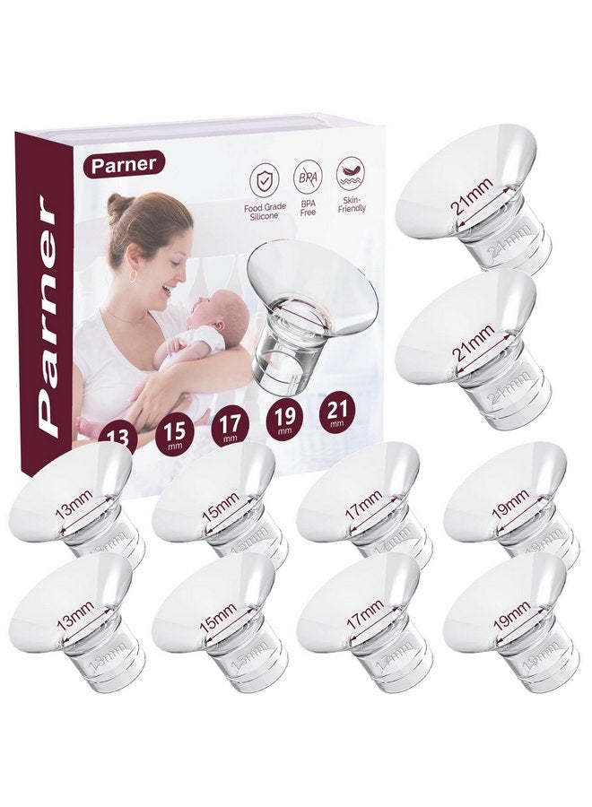 Parner Flange Inserts 13/15/17/19/21mm 10PCS for Momcozy S9/S9pro/S10/S12/S12pro/Medela/Tsrete/Spectra/Bellababy etc 24mm Wearable Breast Pump, Reduce 24mm Tunnel Down to Correct Size - 10PCS - Image 1