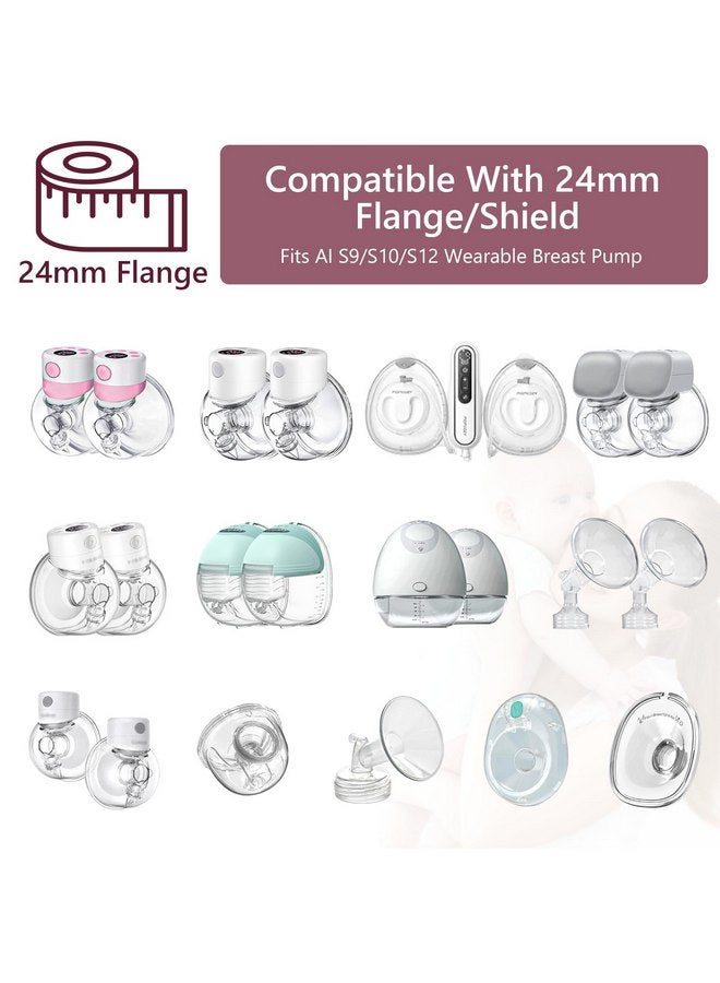 Parner Flange Inserts 13/15/17/19/21mm 10PCS for Momcozy S9/S9pro/S10/S12/S12pro/Medela/Tsrete/Spectra/Bellababy etc 24mm Wearable Breast Pump, Reduce 24mm Tunnel Down to Correct Size - 10PCS - Image 3