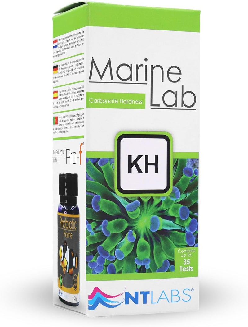 NT Labs Marine Lab Carbonate Hardness/KH Test Kit - Marine Aquarium Water Testing Kit/35 Tests - Image 1