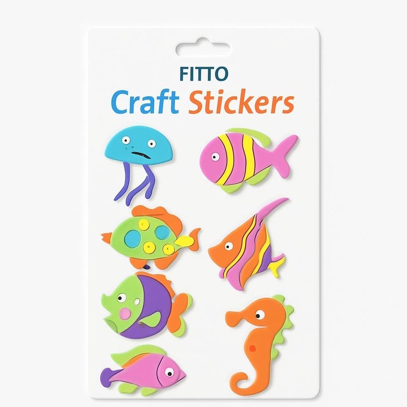 Fitto Ocean Series Craft Stickers 17.7x11.2cm - Image 1