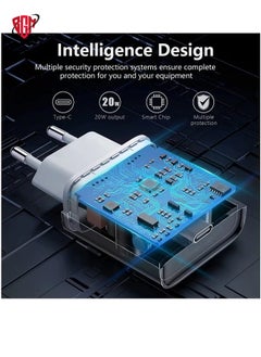 BGM 20W Fast USB C Travel Charger Plug Adaptor for iPhone 14/14 Plus/14 Pro/14 Pro Max/13 12 11 SE XR XS Max X, Galaxy, Power Adapter USBC UK Charging  - Image 3