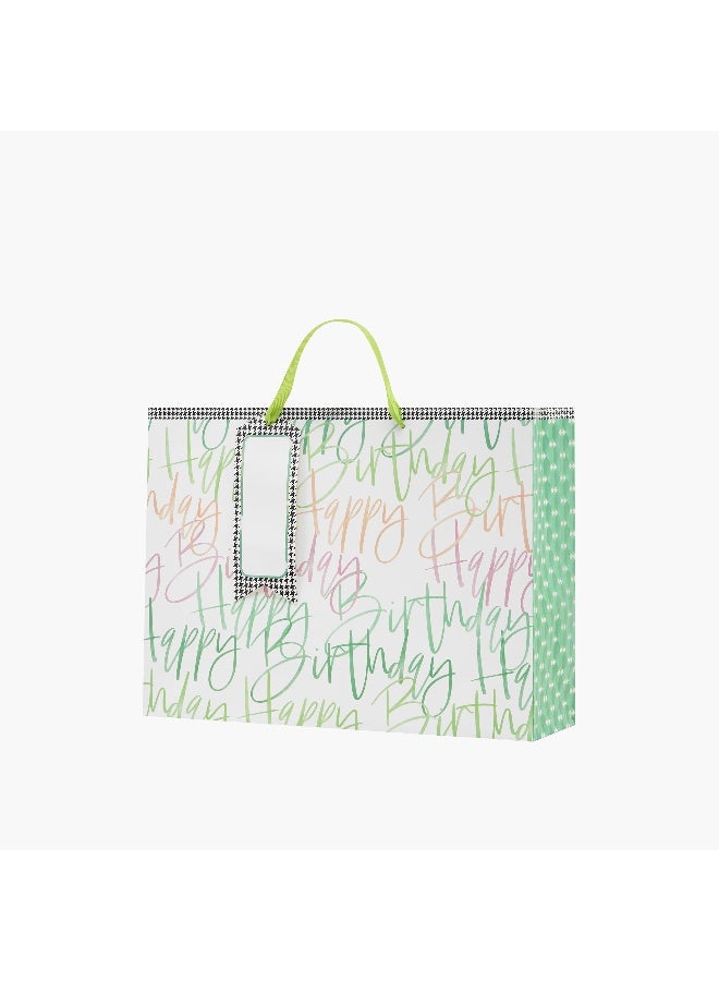 Findz Happy Birthday Print Paper Gift Bag - Extra Large - Image 2