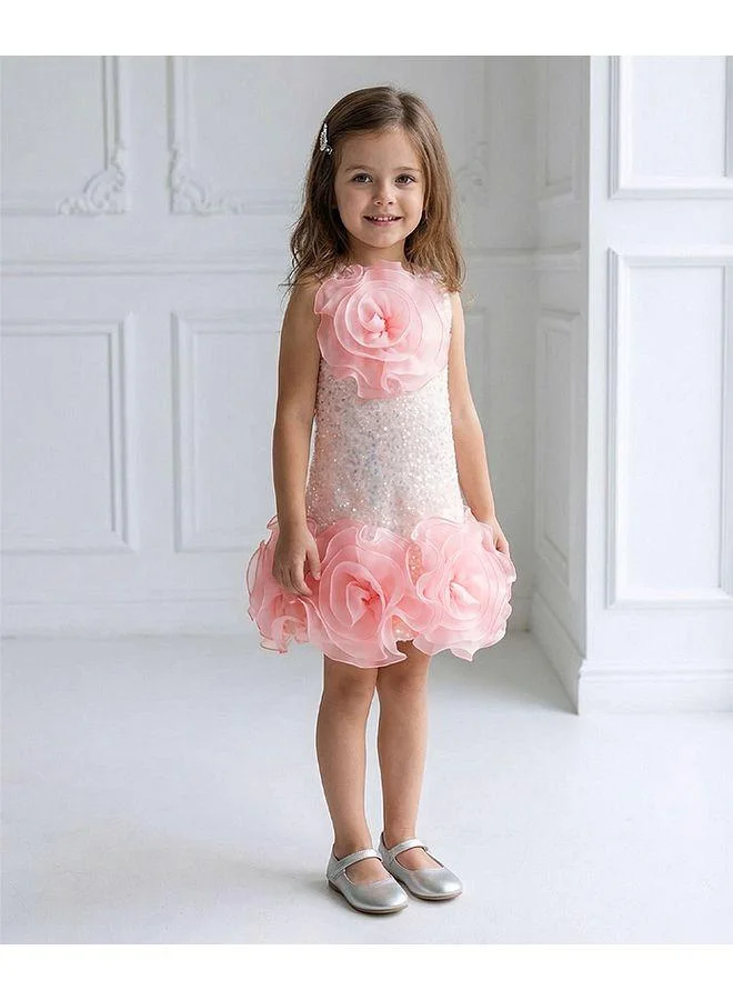Mark & Mia Mark & Mia Floral Applique Embellished Dress - Pink