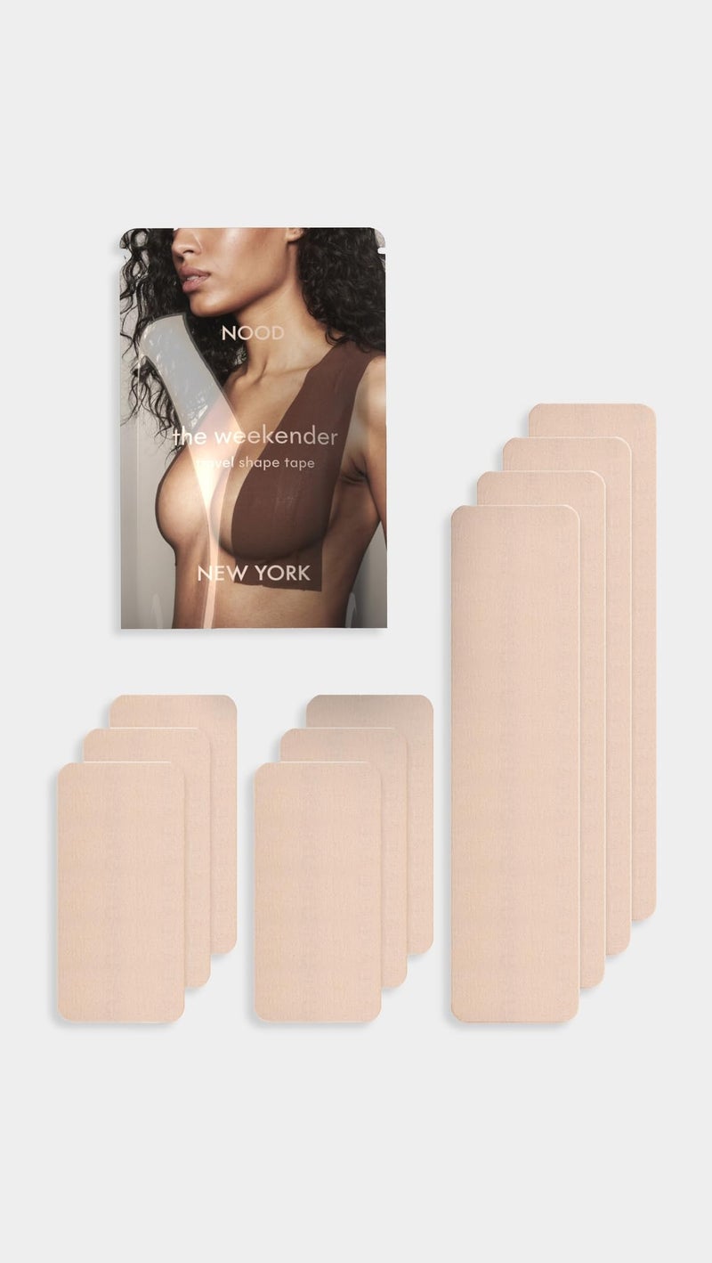 NOOD The Weekender Travel Breast Tape, Pre-Cut Strips, One Size, Buff - Image 2
