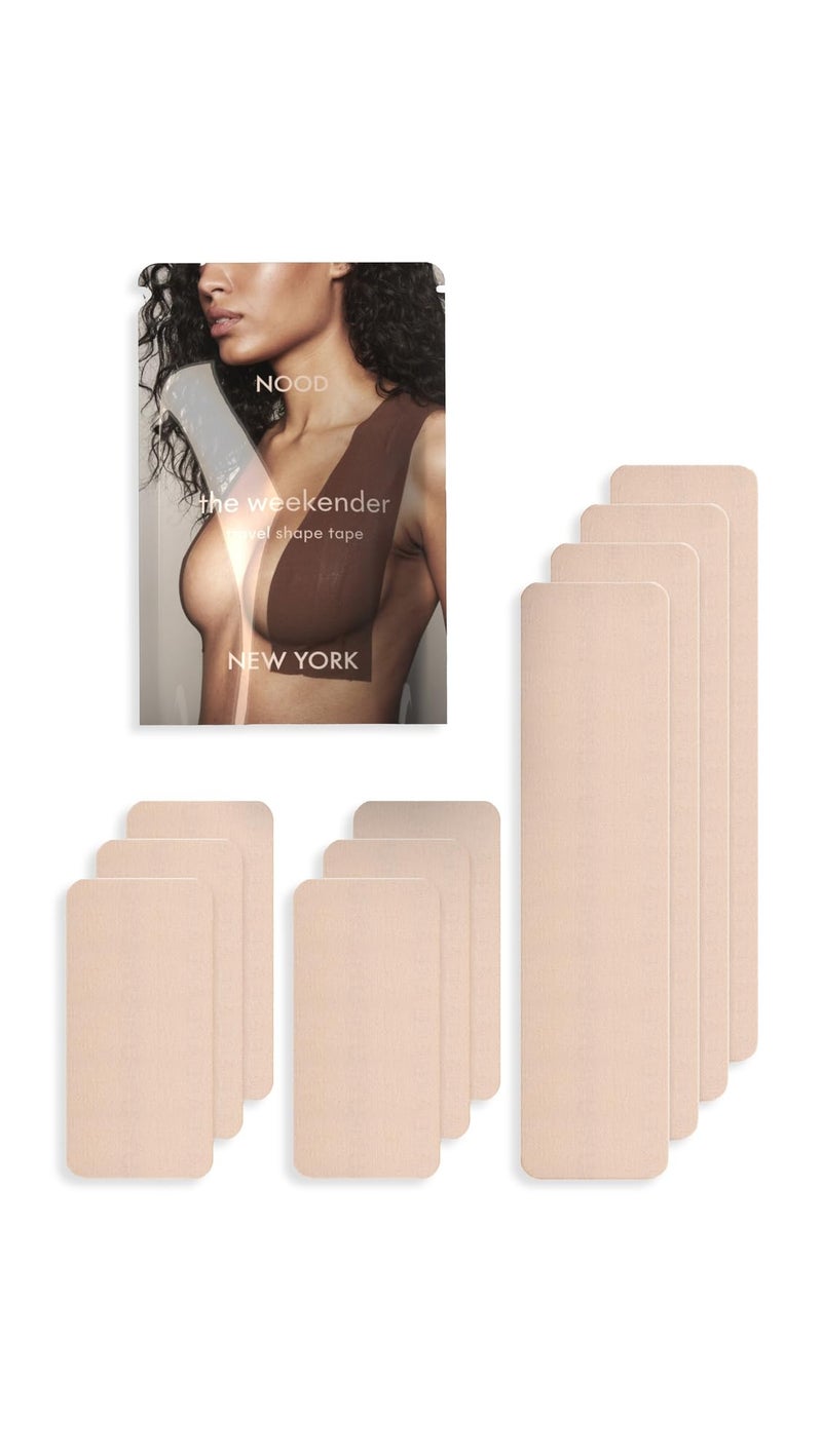 NOOD The Weekender Travel Breast Tape, Pre-Cut Strips, One Size, Buff - Image 1