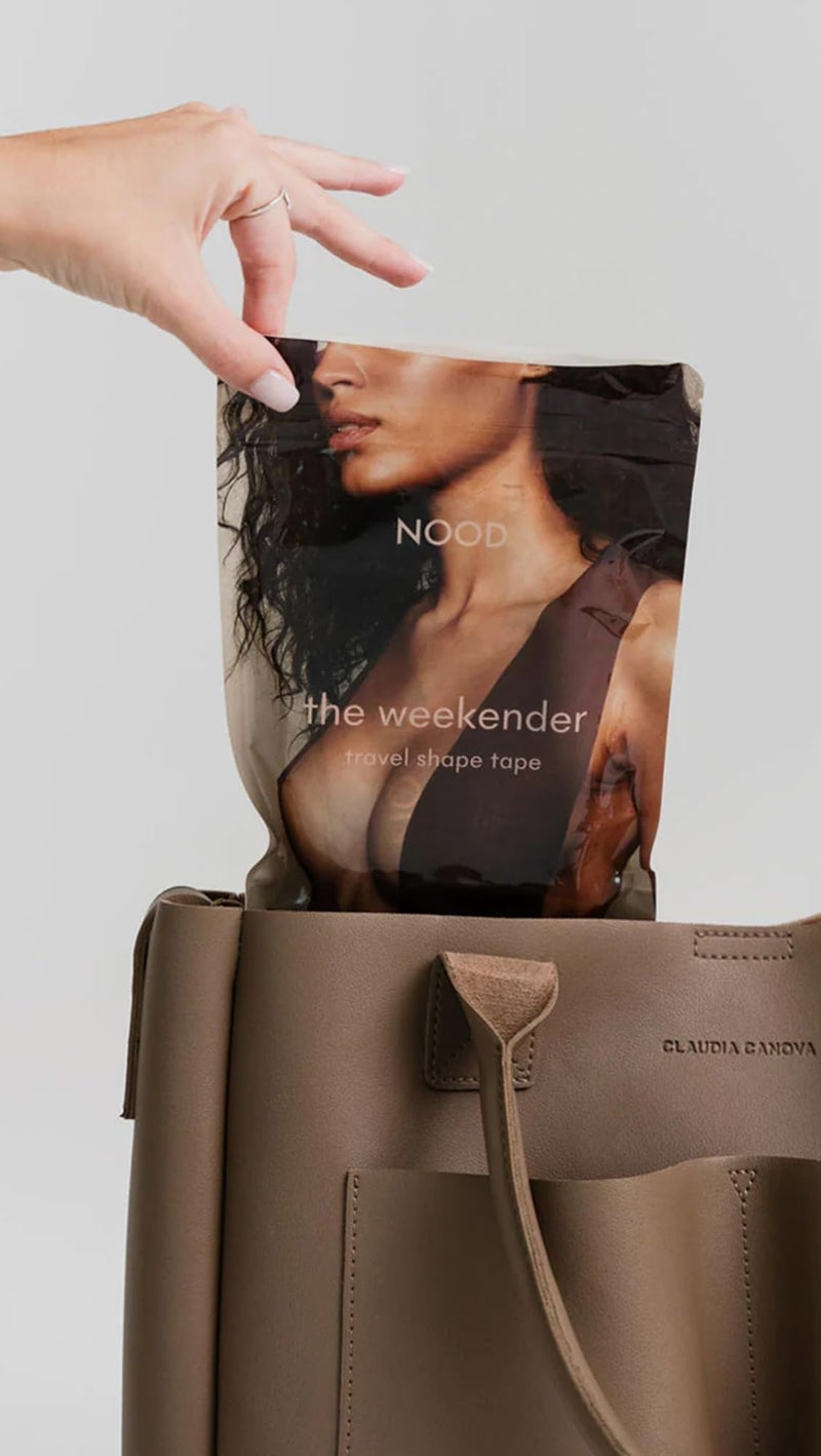 NOOD The Weekender Travel Breast Tape, Pre-Cut Strips, One Size, Buff - Image 3