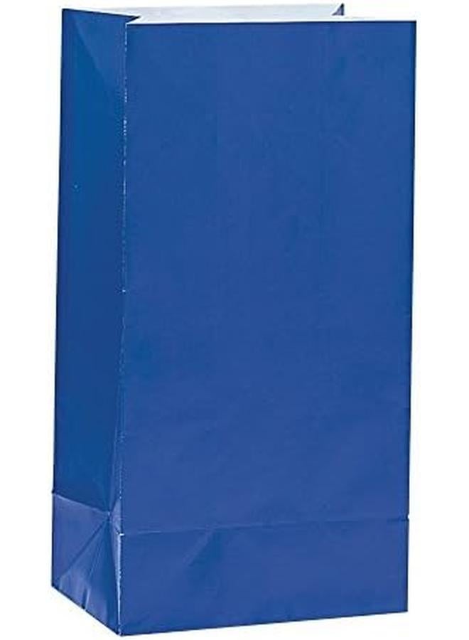 Unique Royal Blue Paper Party Favor Bags 12Ct - Image 4