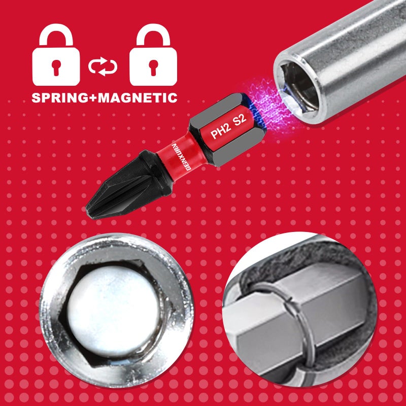 Geinxurn 6PACK Stainless Screwdriver Bit Holders, 3Inches Extension Socket Drill Bit Magnetic Holder Hex Shank Quick-Change Drill Bit Guide - Image 3