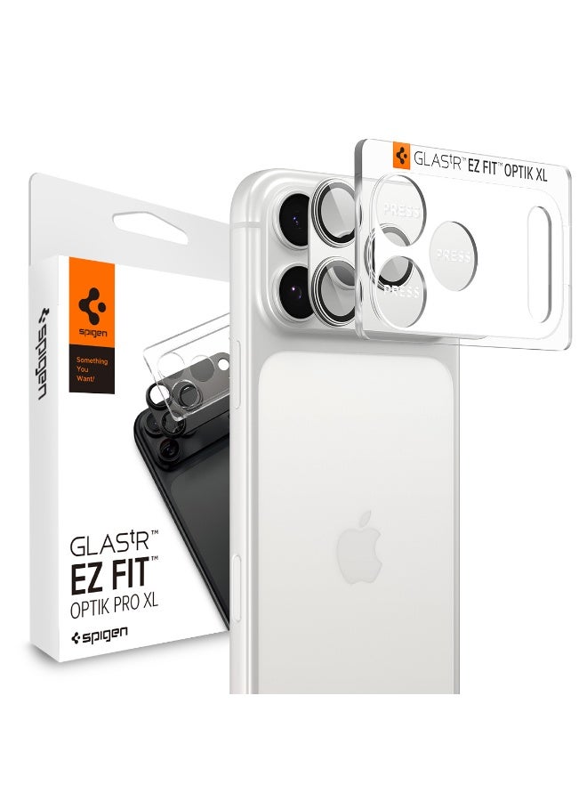 Spigen GLAStR EZ-Fit Optik Pro XL for iPhone 17 Pro MAX Camera Lens Protector [1 Pack] - Silver - Image 1