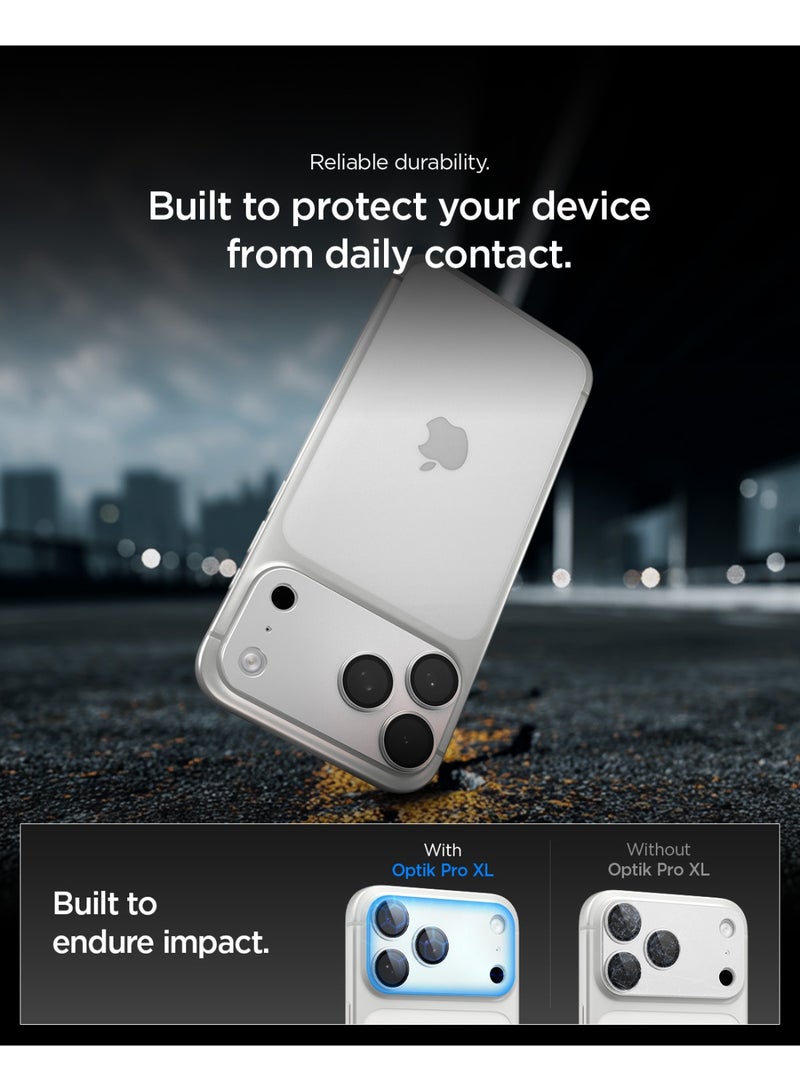 Spigen GLAStR EZ-Fit Optik Pro XL for iPhone 17 Pro MAX Camera Lens Protector [1 Pack] - Silver - Image 5