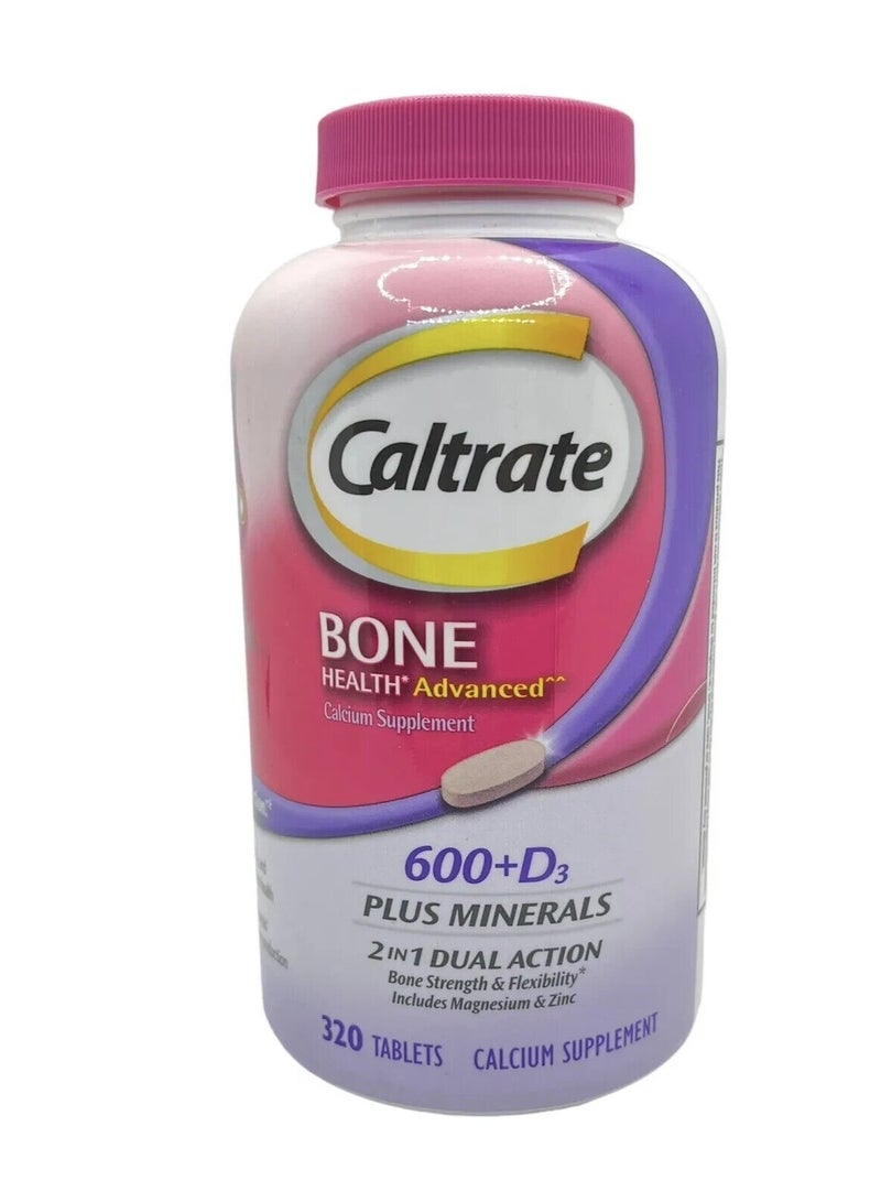 Caltrate Bone Health Advanced 600+D3 Plus Minerals - 320 Tablets